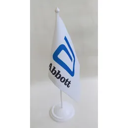 Флаг настольный с логотипом из ткани